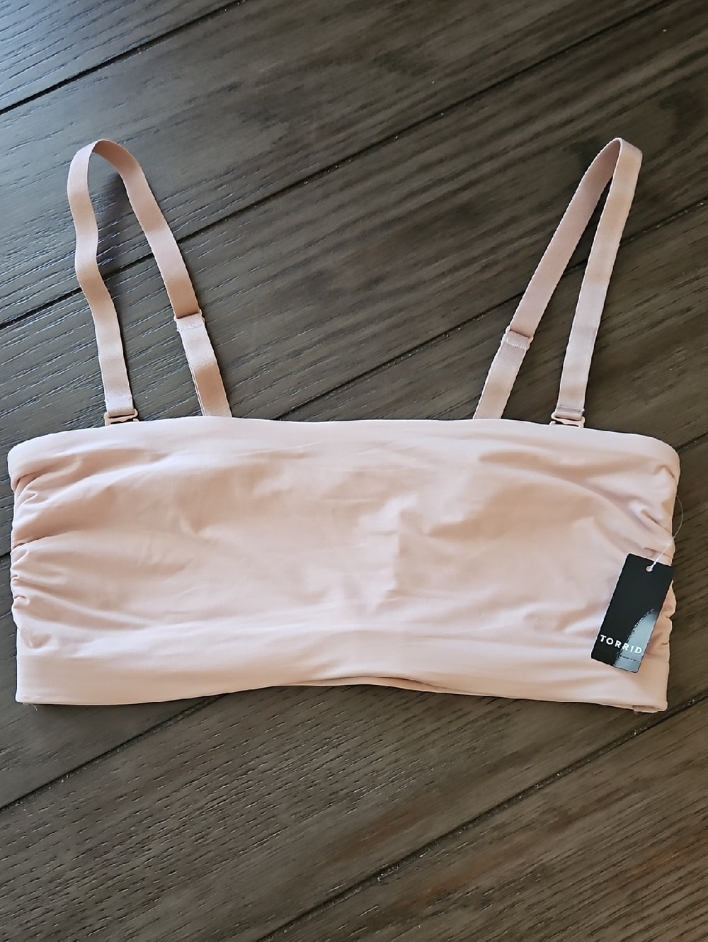 torrid Rose Blush Bandeau Bralette with Removable Straps